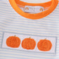 Blue Stripe Pumpkin French Knot Boy Set