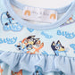 Blue Character Girl Ruffle Bubble