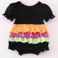 Black Halloween Lil Boo Chenille Patch Girl Bubble