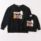 Black Halloween Mom&Girl Boo Chenille Patch Top