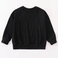 Black Halloween Mom&Girl Boo Chenille Patch Top