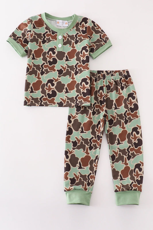 Camouflage Print Boy Set