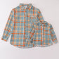 Green Plaid Dad & Me Button Down Shirt