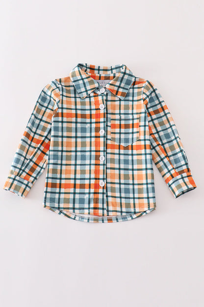 Green Plaid Dad & Me Button Down Shirt