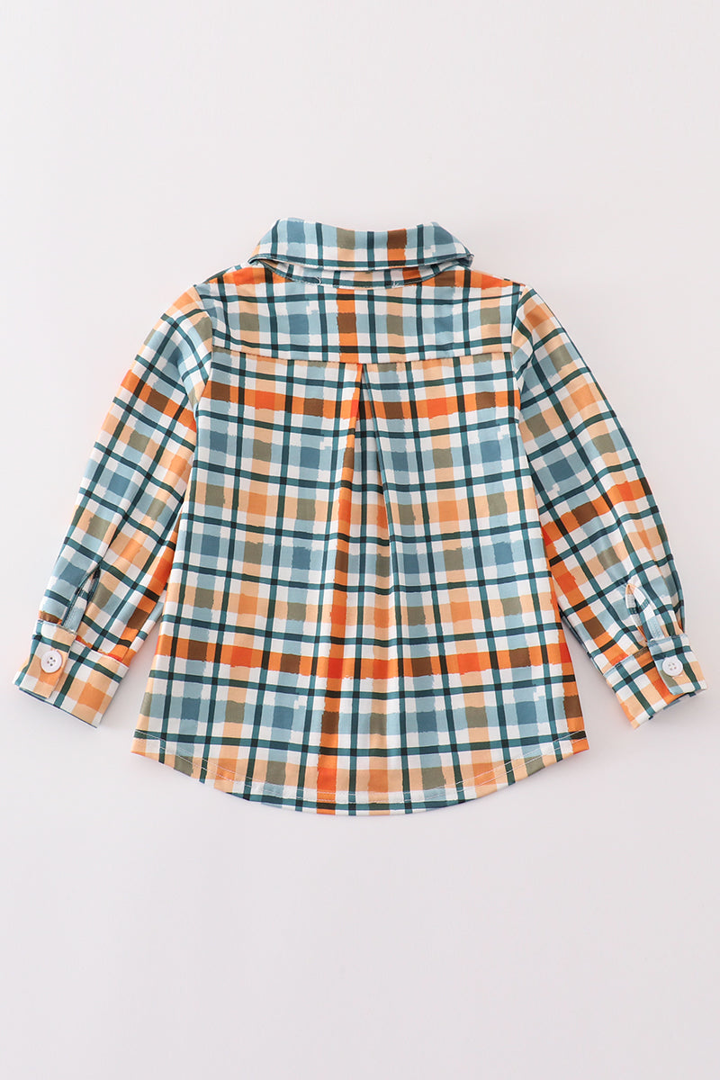 Green Plaid Dad & Me Button Down Shirt