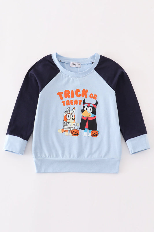 Blue Halloween Character Boy Top