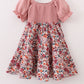 Pink Floral Smocked Mom&Me Dress