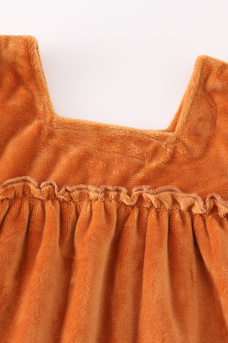 Caramel Velvet Mom&Me Dress