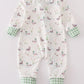 Sage Duck Print Zip Boy Romper