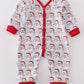 Blue Christmas Santa Claus Boy Romper