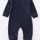 Navy War Eagle Embroidery Boy Romper