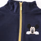 Navy Character Embroidery Boy Zipper Pullover