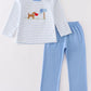 Blue Valentine Puppy Embroidery Boy Set