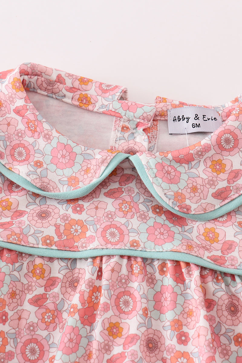 Floral Delight Peter Pan Collar Romper