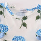 Blue & White Hydrangea Print Girl Dress