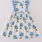 Blue & White Hydrangea Print Girl Dress