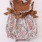 Brown Floral Print Girl Bubble