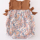 Brown Floral Print Girl Bubble