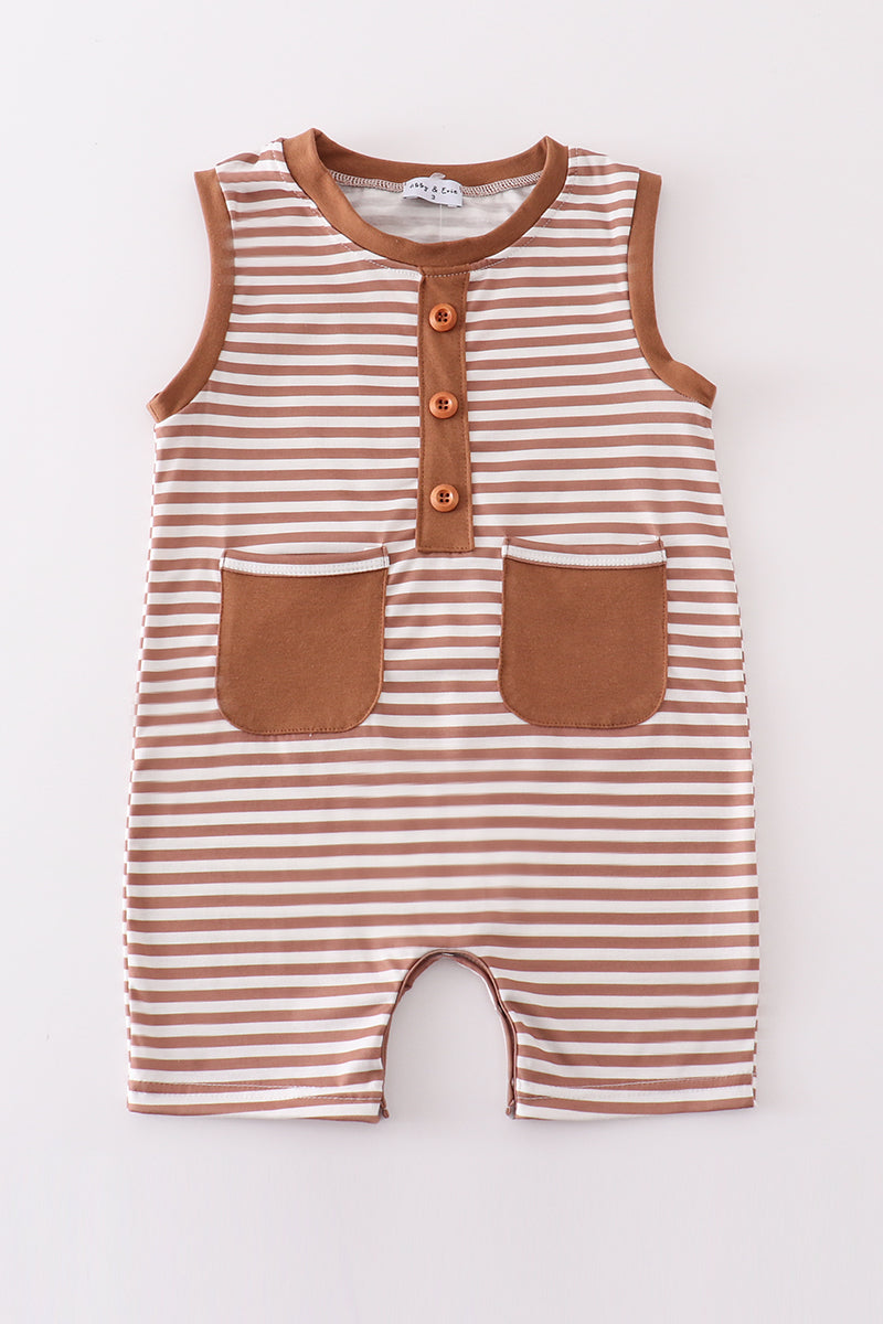 Brown Stripe Print Boy Jonjon