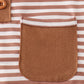 Brown Stripe Print Boy Jonjon