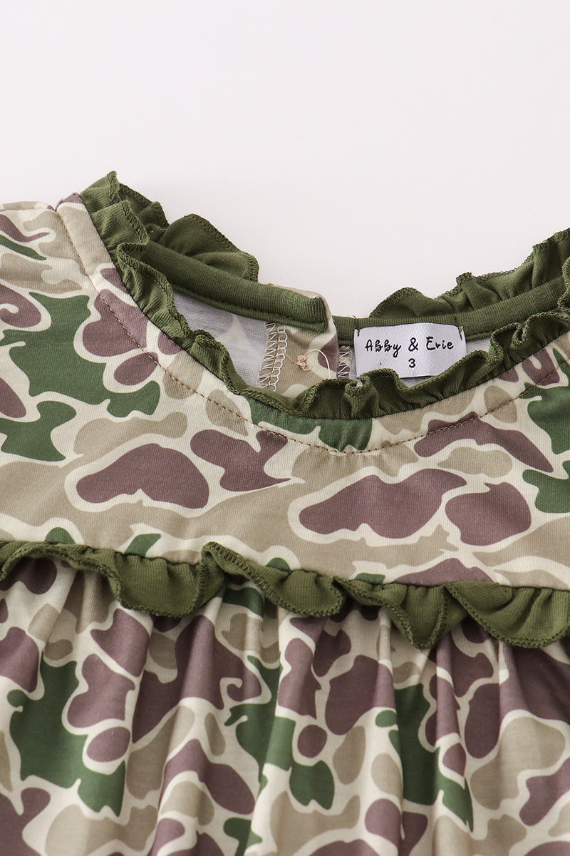 Camouflage Print Girl Set