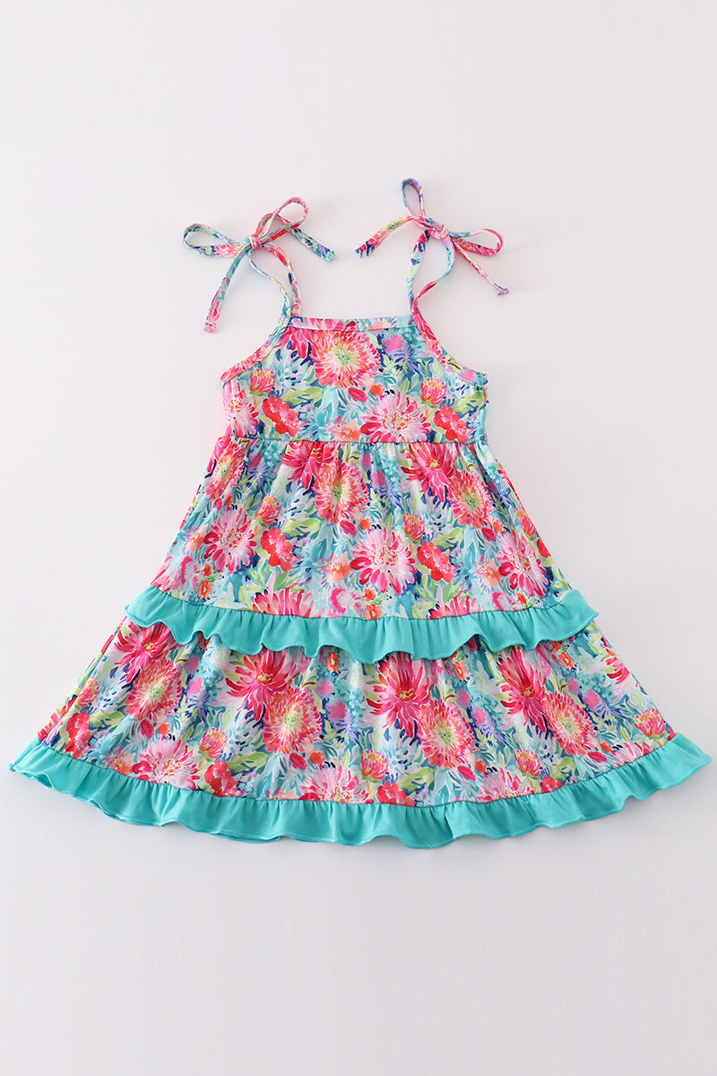 Tropical Bloom Print Mom&Me Dress