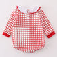 Valentine's Day Smocked Heart Embroidery Boy Bubble