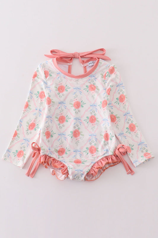 Coral Bloom Girl Swimsuit