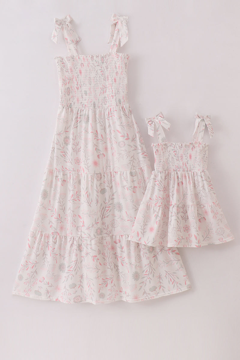 Pink Blush Meadow Smocked Mom&Me Dress