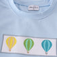 Blue Hot Air Balloon Embroidery Boy Set