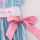 Blue Stripe Marine Embroidery Girl Bubble