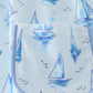 Blue Sailboat Print Girl Set