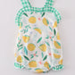 Green Lemon Print Girl Bubble