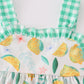 Green Lemon Print Girl Bloomer Set