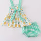 Green Lemon Print Girl Bloomer Set