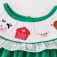 Green Farm Embroidery Smocked Girl Dress