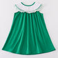 Green Farm Embroidery Smocked Girl Dress