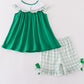 Green Farm Embroidery Smocked Girl Set