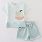 Blue Stripe Sailboat Boy Set