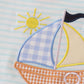 Blue Stripe Sailboat Boy Set