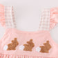 Pink Easter Bunny French Knot Girl Dress