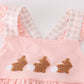 Pink Easter Bunny French Knot Girl Set