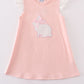 Pink Easter Bunny Applique Girl Dress