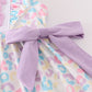 Purple Easter Bunny French Knot Girl Dress