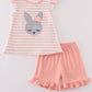 Pink Easter Bunny Sequin Girl Set