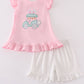 Pink Golf Easter Applique Girl Set