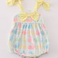 Easter Bunny Print Bow Girl Bubble