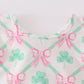 Green St. Patrick's Clover Print Girl Bloomer Set