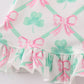 Green St. Patrick's Clover Print Girl Bloomer Set