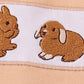 Tan Easter Bunny Embroidery Boy Set